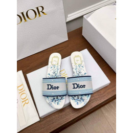 Шлепанцы Dior голубого цвета