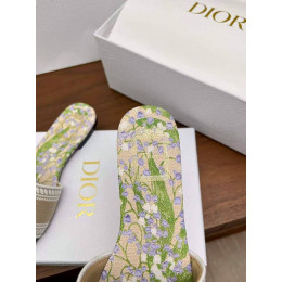 Шлепанцы Dior зеленого цвета