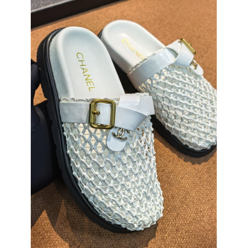 Мюли Chanel белого цвета