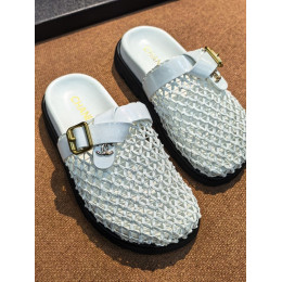 Мюли Chanel белого цвета