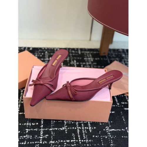 Мюли Miu Miu бордового цвета