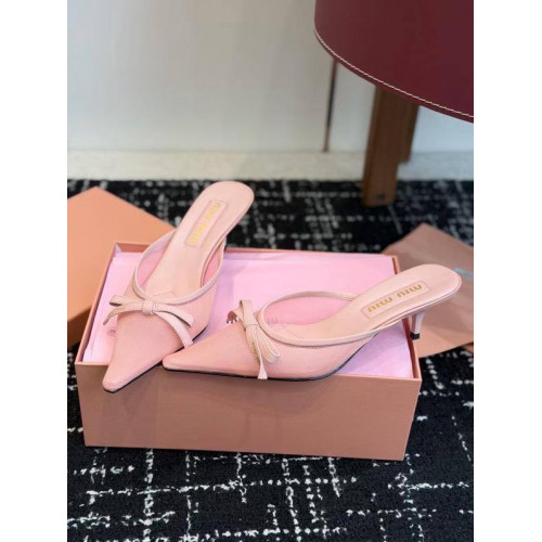 Мюли Miu Miu розового цвета