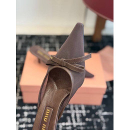 Мюли Miu Miu коричневого цвета