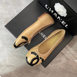 Балетки Chanel бежевого цвета