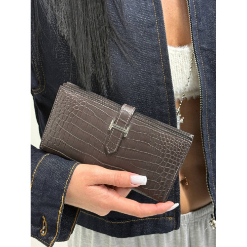 Кошелек Hermes коричневого цвета