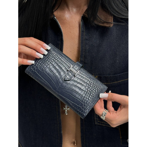 Кошелек Hermes синего цвета