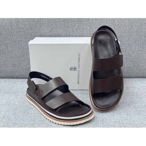 Шлепанцы Brunello Cucinelli коричневого цвета