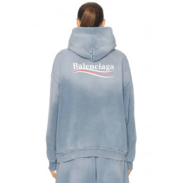 Худи Balenciaga голубого цвета