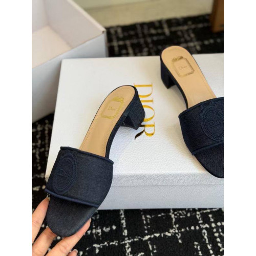 Сабо Dior синего цвета