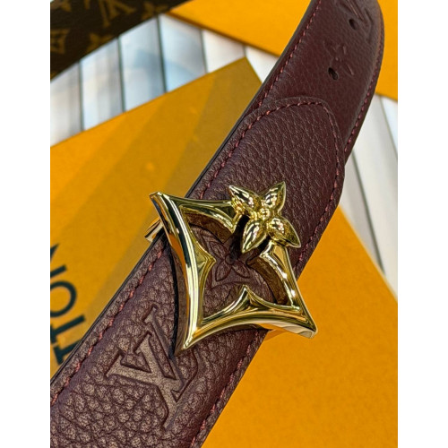 Ремень Louis Vuitton бордового цвета