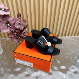Сабо Hermes черного цвета