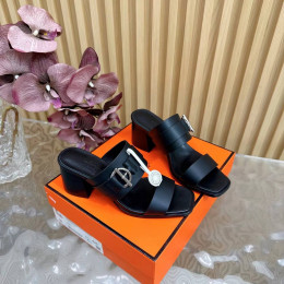 Сабо Hermes черного цвета