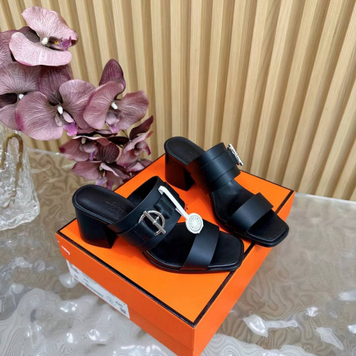 Сабо Hermes черного цвета