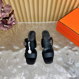 Сабо Hermes черного цвета
