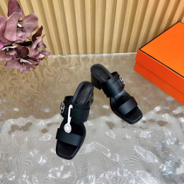 Сабо Hermes черного цвета