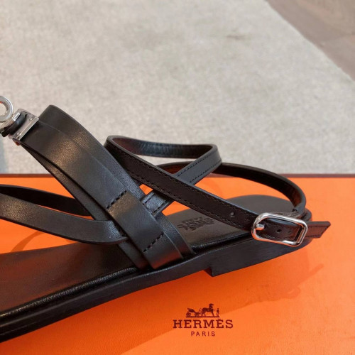 Босоножки Hermes черного цвета