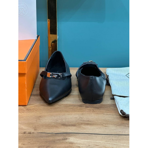 Балетки Hermes черного цвета