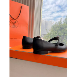 Балетки Hermes черного цвета