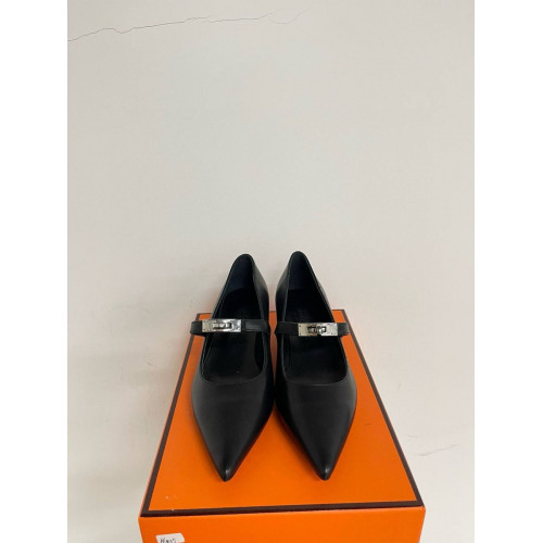Балетки Hermes черного цвета