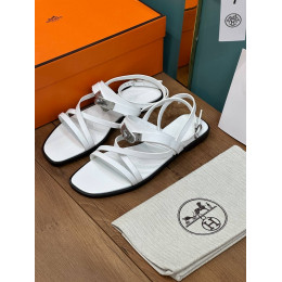 Босоножки Hermes белого цвета