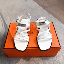 Босоножки Hermes белого цвета