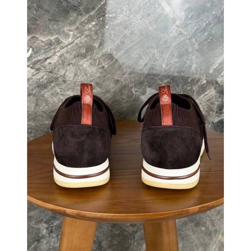 Кроссовки Loro Piana бордового цвета