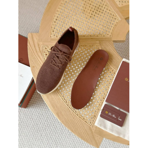 Кроссовки Loro Piana оранжевого цвета