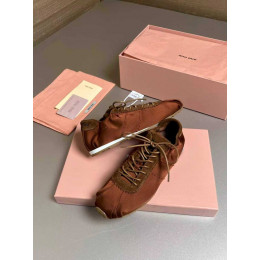 Кроссовки Miu Miu коричневого цвета