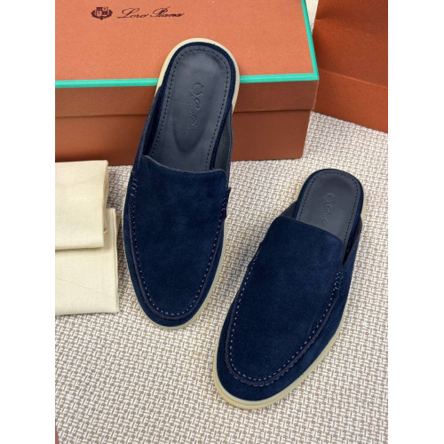 Мюли Loro Piana синего цвета