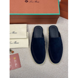 Мюли Loro Piana синего цвета