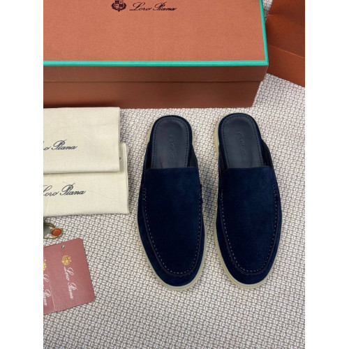 Мюли Loro Piana синего цвета
