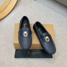 Мокасины Billionaire синего цвета