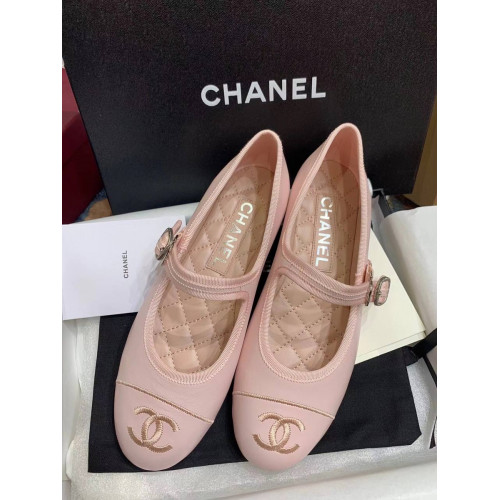 Балетки Chanel розового цвета
