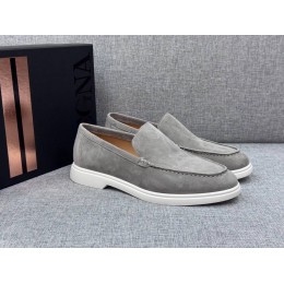 Лоферы Ermenegildo Zegna серого цвета