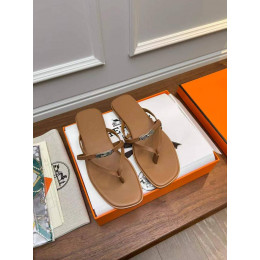 Шлепанцы Hermes оранжевого цвета