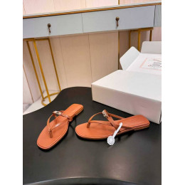 Шлепанцы Hermes оранжевого цвета