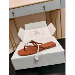 Шлепанцы Hermes оранжевого цвета