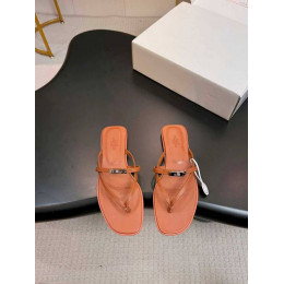 Шлепанцы Hermes оранжевого цвета