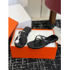 Шлепанцы Hermes черного цвета