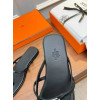 Шлепанцы Hermes черного цвета