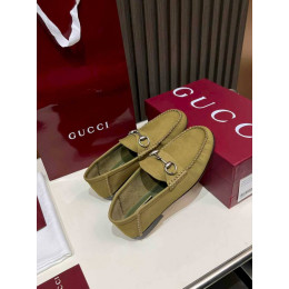 Лоферы Gucci зеленого цвета