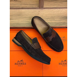 Лоферы Hermes коричневого цвета