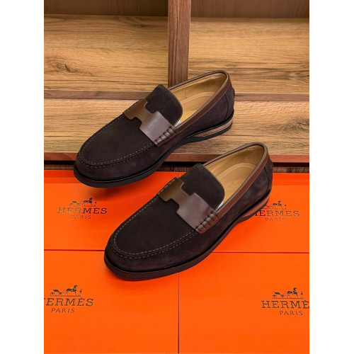 Лоферы Hermes коричневого цвета