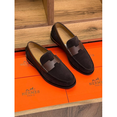 Лоферы Hermes коричневого цвета