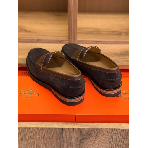 Лоферы Hermes коричневого цвета