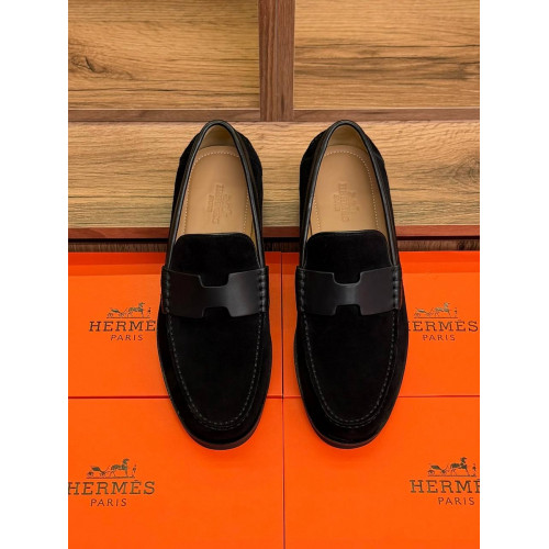 Лоферы Hermes черного цвета