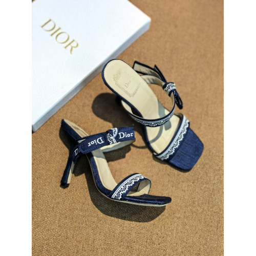 Сабо Dior синего цвета
