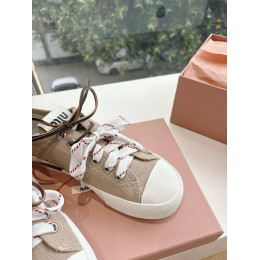 Кеды Miu Miu бежевого цвета
