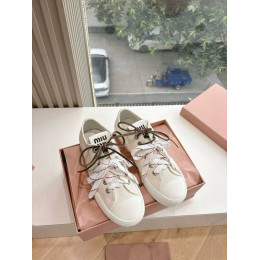 Кеды Miu Miu бежевого цвета
