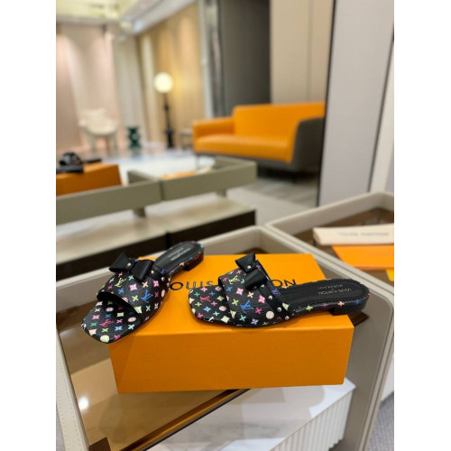 Шлепанцы Louis Vuitton комбинированного цвета